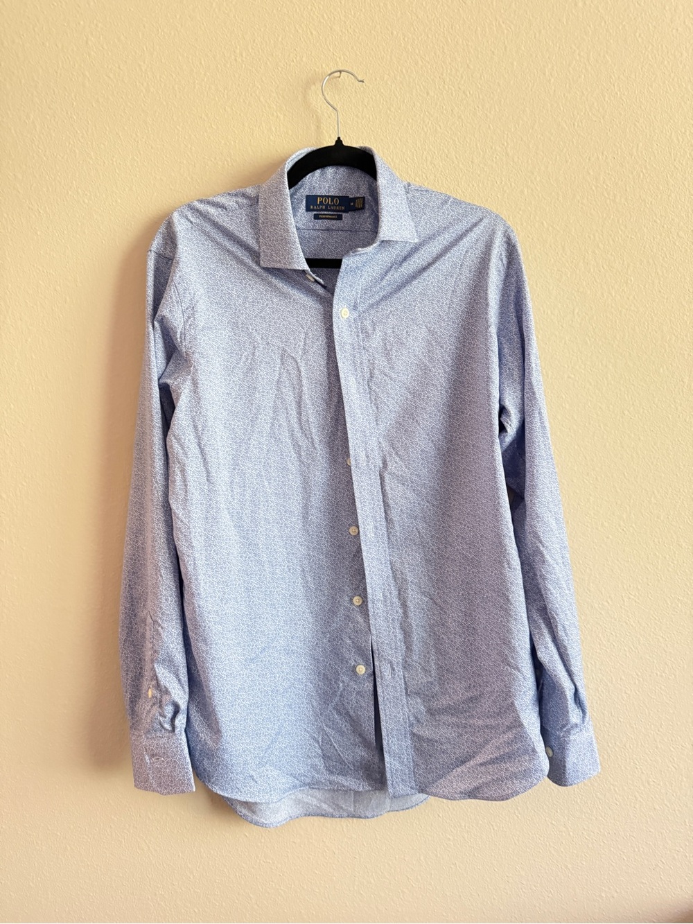 Ralph Lauren Light Blue Micro-Pattern Men's Dress Shirt